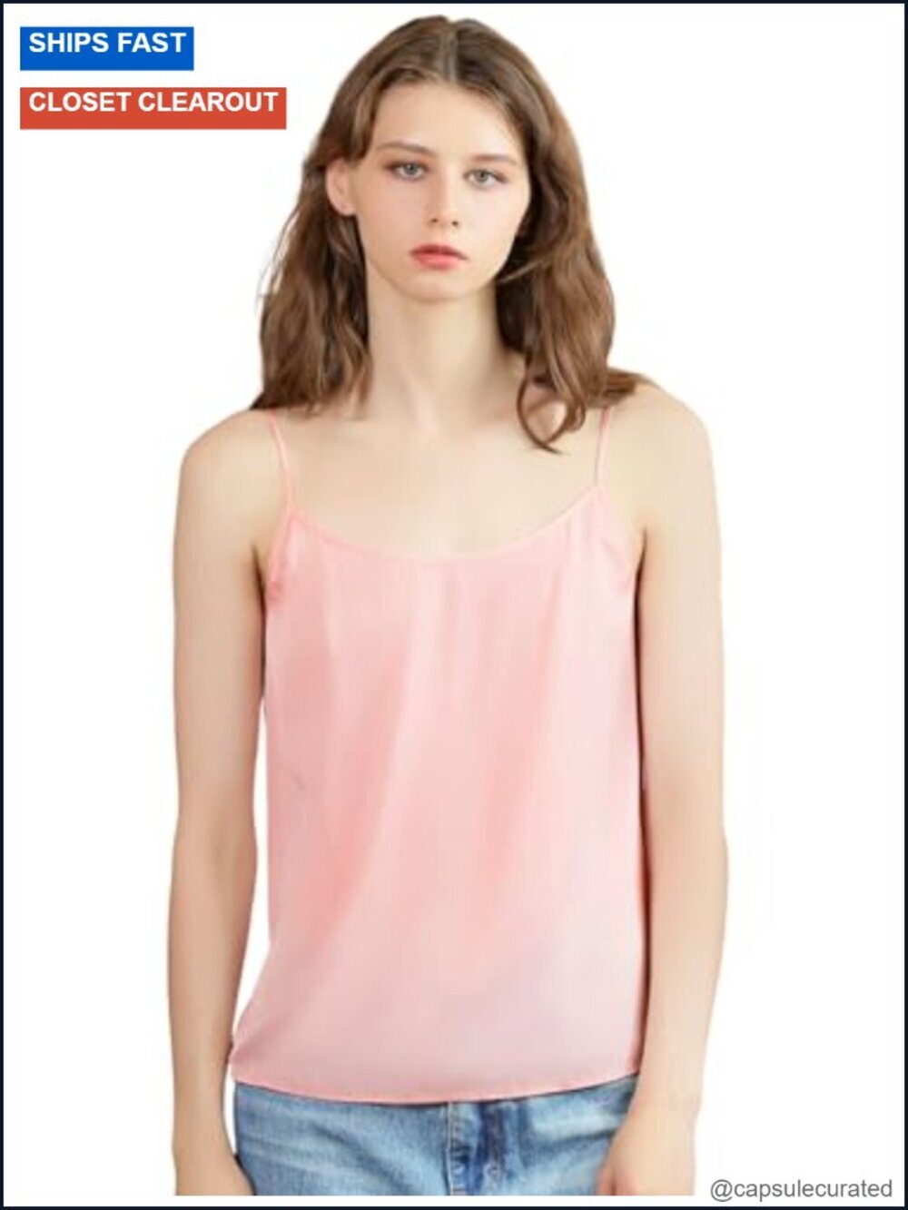19MM Mulberry Silk Camisole Scoop Neck Sleeveless Tank Top
